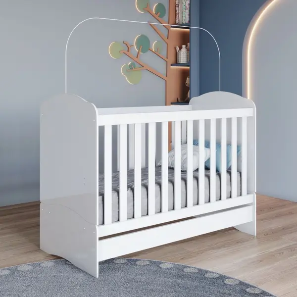 Berço Mini Cama 3 em 1 Bala de Menta Henn