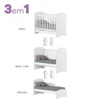 Berço Mini Cama 3 em 1 Bala de Menta Henn