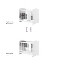 Berço Mini Cama 3 em 1 Bala de Menta Henn