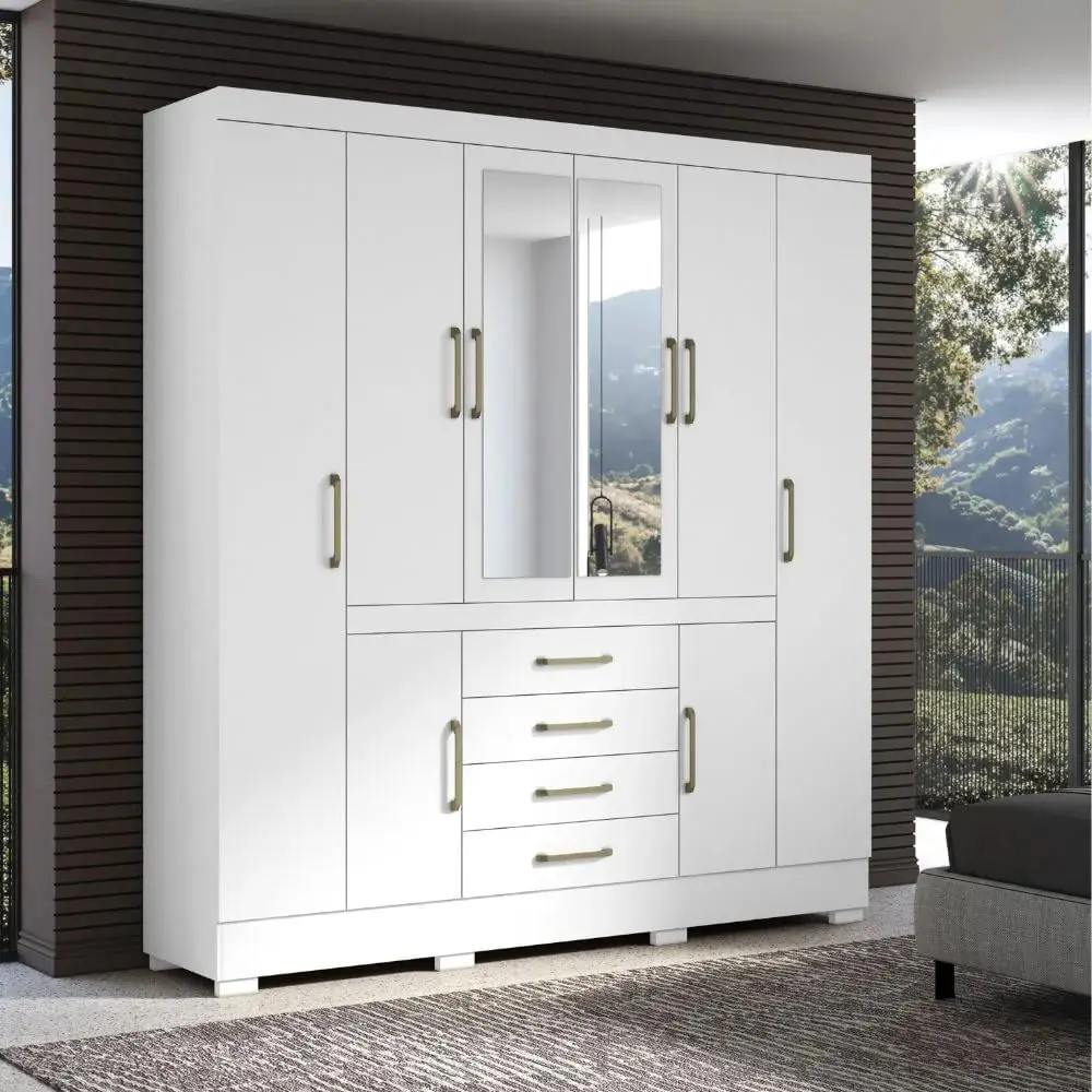 Guarda-Roupa Casal 8 Portas 4 Gavetas Aramoveis Napoli