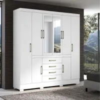Guarda-Roupa Casal 8 Portas 4 Gavetas Aramoveis Napoli