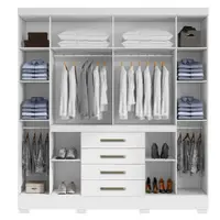 Guarda-Roupa Casal 8 Portas 4 Gavetas Aramoveis Napoli