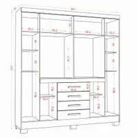 Guarda-Roupa Casal 8 Portas 4 Gavetas Aramoveis Napoli
