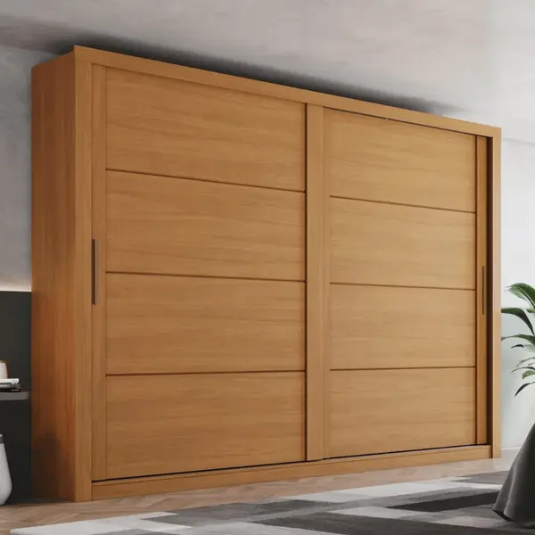 Guarda-Roupa Casal 2 Portas de Correr 4 Gavetas Thor Henn