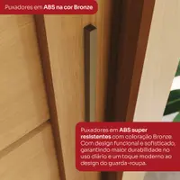 Guarda-Roupa Casal 2 Portas de Correr 4 Gavetas Thor Henn