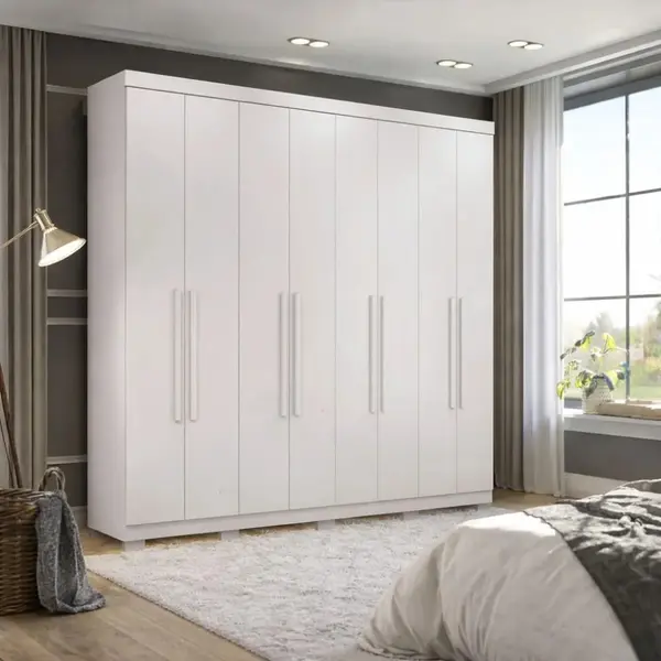 Guarda-Roupa Casal 8 Portas 4 Gavetas Santos Andira Havana Master VIP