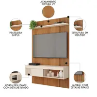Painel para TV até 45'' Ripado 120cm Caemmun Jade