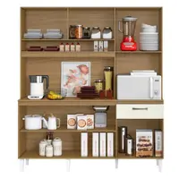 Cozinha Compacta 6 Portas 1 Gavetas com Tampo Aramóveis Siena