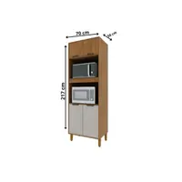 Paneleiro para 2 Fornos 2 portas 70cm Paris Indekes