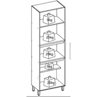 Paneleiro para 2 Fornos 2 portas 70cm Paris Indekes
