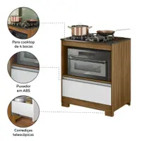 Balcão de Cozinha 75 cm 1 Porta 1 Gaveta com Tampo Notável 3110