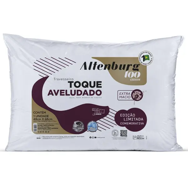 Travesseiro Altenburg Toque Aveludado 48x68