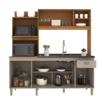 Cozinha Indekes Sevilha 6 Portas 1 Gaveta Sem Tampo 1,82cm
