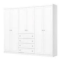 Guarda-Roupa Casal 6 Portas 4 Gavetas Henn Americano
