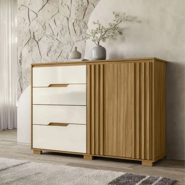 Cômoda 2 Portas 4 Gavetas Moval Texas
