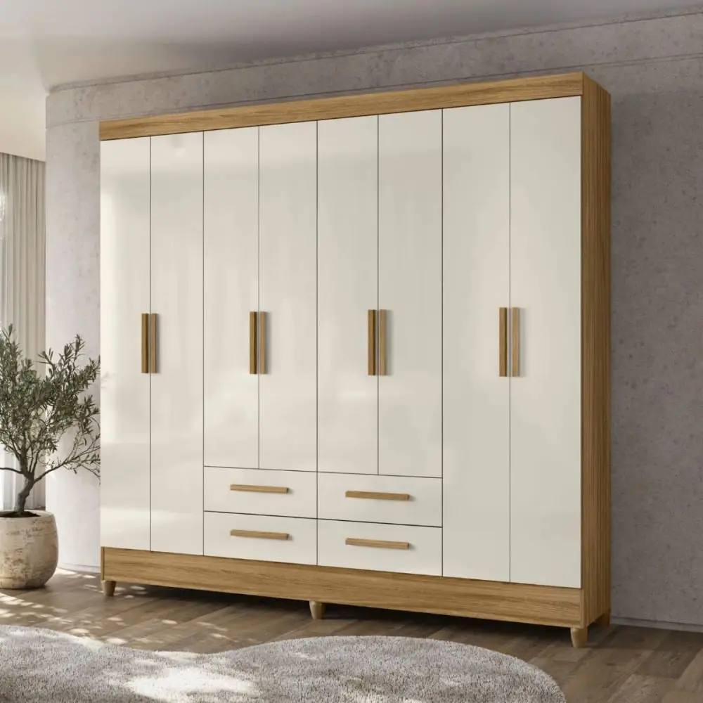 Guarda-Roupa Casal 8 Portas 4 Gavetas Moval Florida