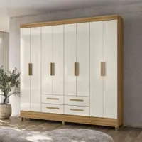 Guarda-Roupa Casal 8 Portas 4 Gavetas Moval Florida