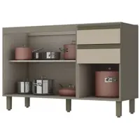 Balcão Para Pia 3 Portas 2 Gavetas Connect Henn 120 cm
