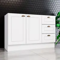 Balcão de Cozinha Henn Americana Clássico 2 Portas Sem Tampo 120cm