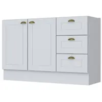 Balcão de Cozinha Henn Americana Clássico 2 Portas Sem Tampo 120cm