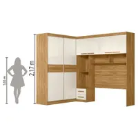 Módulo Guarda-Roupa 6 Portas 5 Gavetas Moval Florença