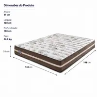 Colchão Casal Ecoflex High Quality 138x188x31