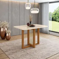 Conjunto Mesa Henn Natali Tampo De Vidro 4 Cadeiras