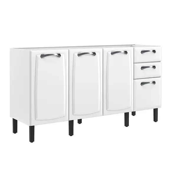 Balcão de Cozinha 160 cm 4 Portas 2 Gavetas sem Tampo Itatiaia New Premium