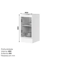 Balcão 1 Porta Americana Henn 40cm