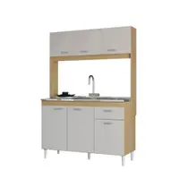 Cozinha Compacta 6 Portas 1 Gaveta sem Tampo Poquema Anete