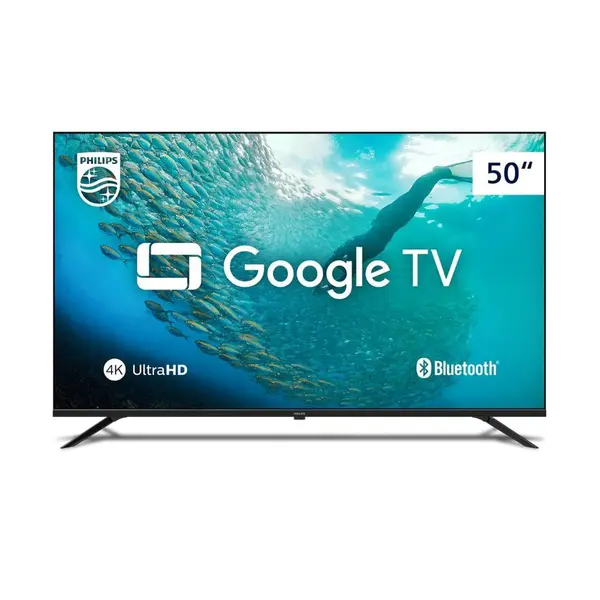 Tv Philips Smart Google Tv 4K HDR 50" Comando de Voz Dolby Audio 50PUG7019/78