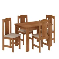 Mesa de Jantar 4 Cadeiras 76,5cm x 76,5cm Arauna