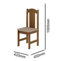 Mesa de Jantar 4 Cadeiras 76,5cm x 76,5cm Arauna