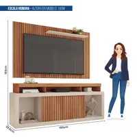 Rack Com Painel Para TV Até 65 Polegadas New Oscar Caemmun 1,8