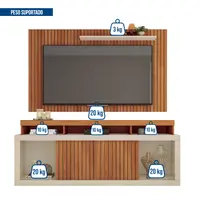 Rack Com Painel Para TV Até 65 Polegadas New Oscar Caemmun 1,8