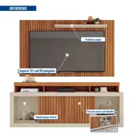 Rack Com Painel Para TV Até 65 Polegadas New Oscar Caemmun 1,8