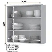 Armário Aéreo 2 Portas Americana Henn 80cm