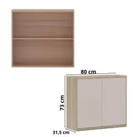 Armário Aéreo 80cm 2 Portas Luciane Yara