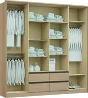 Guarda-roupa / Roupeiro 4 Portas 4 Gavetas Luxus Castro Nogueira 221cm