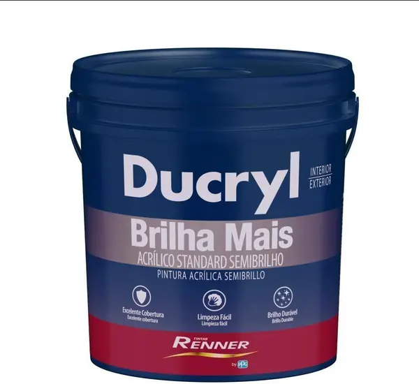 Tinta Acrílica Ducryl Semi Brilho Branco 3,6L