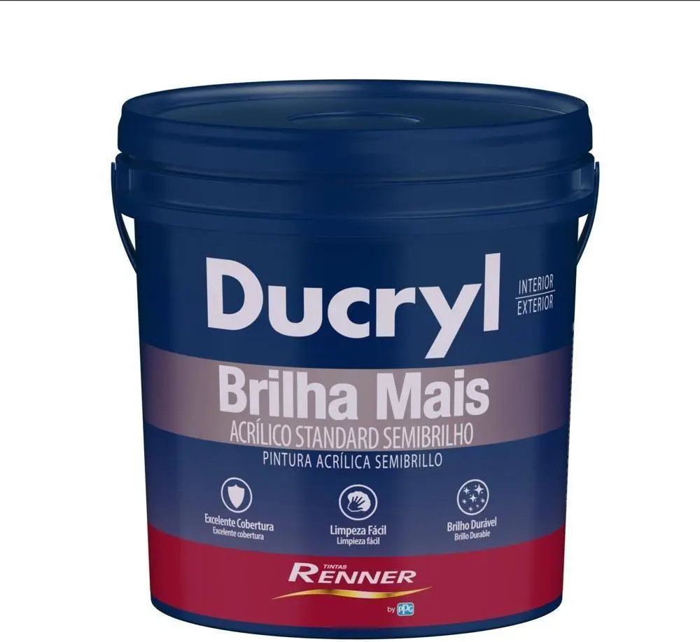 Tinta Acrílica Ducryl Semi Brilho Branco 3,6L