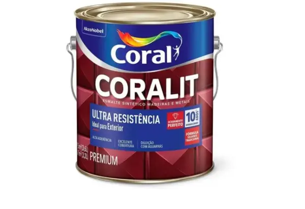 Tinta Esmalte Coralit Branca Alto Brilho 3,6L