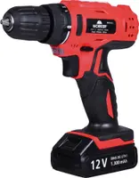 Parafusadeira a Bateria Worker 976024 12V Acompanha Maleta com 1 Carregador 1 Bateria e Kit de Ferramentas 13 Peças