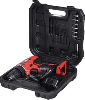 Parafusadeira a Bateria Worker 976024 12V Acompanha Maleta com 1 Carregador 1 Bateria e Kit de Ferramentas 13 Peças