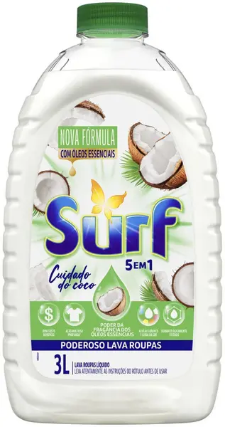 Sabão Líquido Surf Cuidado Côco 3L