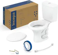 Vaso Sanitário com Caixa Acoplada Incepa Zip Ecoflush com Acessórios Acionamento Duplo Branco 3/6 Litros