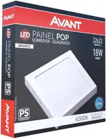Painel LED de Sobrepor Quadrado Avant POP 18W 6500k