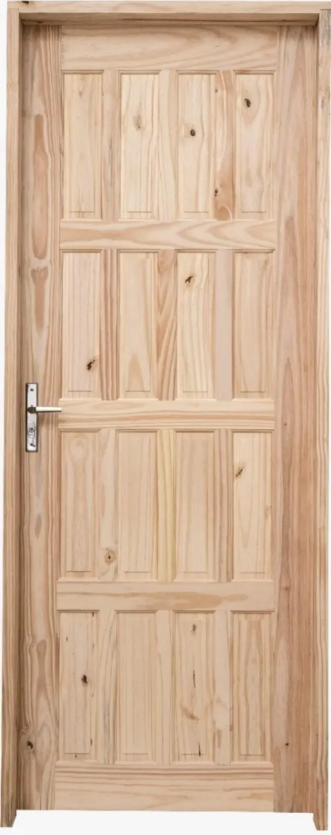 Porta de Madeira Pinus Externa Grantok 7653 85x214x9cm Direita
