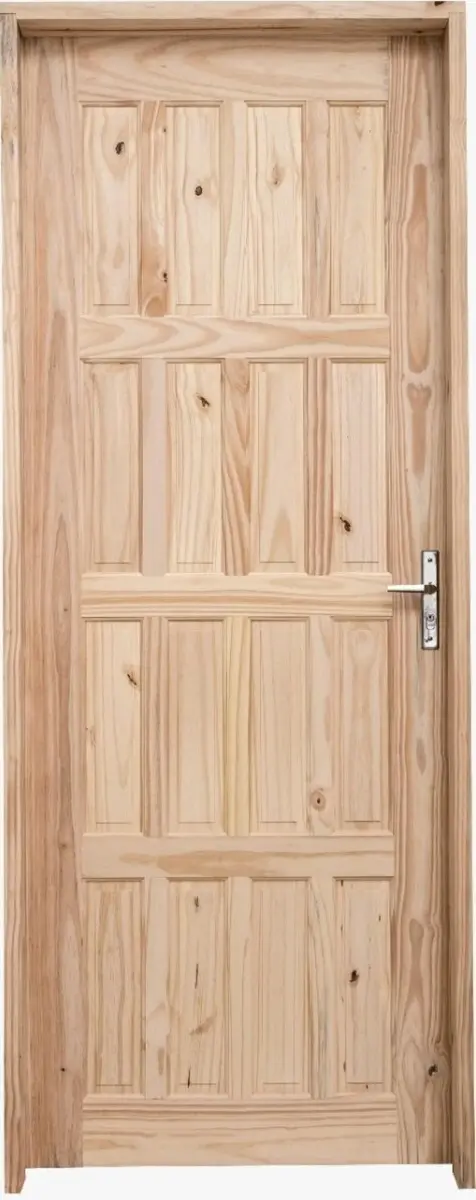 Porta de Madeira Pinus Externa Grantok 7654 85x214x9cm Esquerda