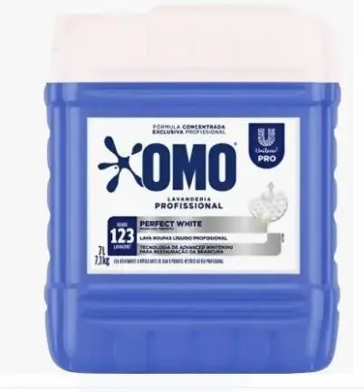 Sabão Líquido Omo Concentrado Lavanderia Profissional Perfect White Pro Galão 7L